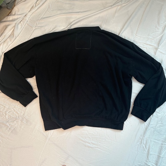 Aviator Nation Black Sweatshirt with Yellow Smiley - Picture 4 of 4